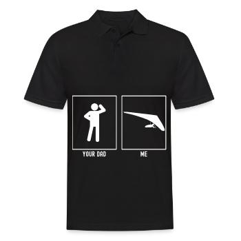 Ton Père - Moi - Parapente à droite - Polo Homme - noir - Devant - Kai (181cm)