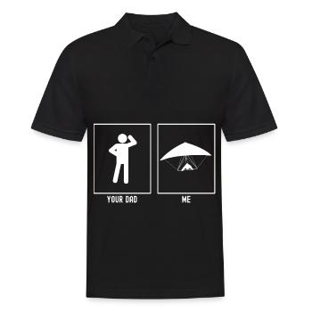 Your Father - I - Sky Glider - Men's Polo Shirt - black - Front - Kai (181cm)