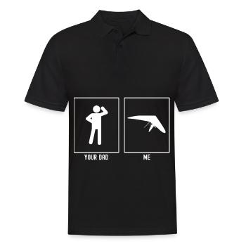 Your Father - Me - Professional Paragliding Fleece - Men's Polo Shirt - black - Front - Kai (181cm)