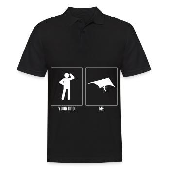Your Father - Me - Highest Paragliding Flight - Men's Polo Shirt - black - Front - Kai (181cm)