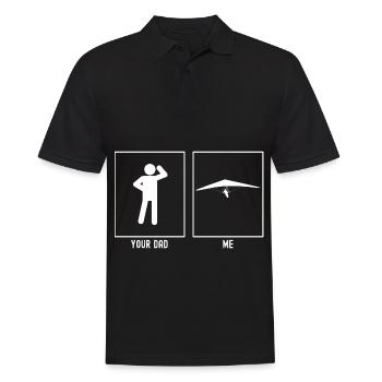 Ton père - Moi - Glissement suspendu extrême - Polo Homme - noir - Devant - Kai (181cm)