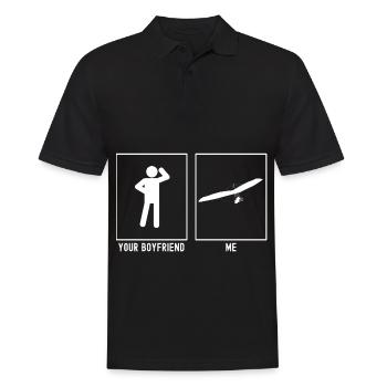Ton ami - Moi - Illustration de vol à voile - Polo Homme - noir - Devant - Kai (181cm)