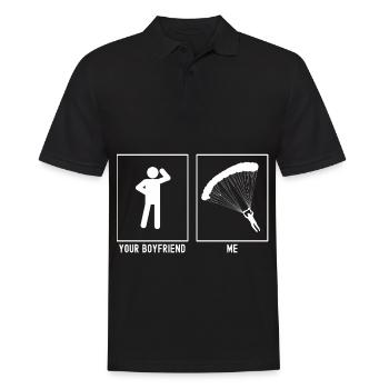 Your Friend - Me - Paragliding Flight Direction - Men's Polo Shirt - black - Front - Kai (181cm)