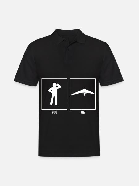 Du - I - Svæveflyve Untersicht - Herre poloshirt - sort
