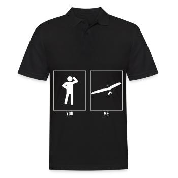 Vous - Moi - Vue Frontale Plan planant Illustratio - Polo Homme - noir - Devant - Kai (181cm)