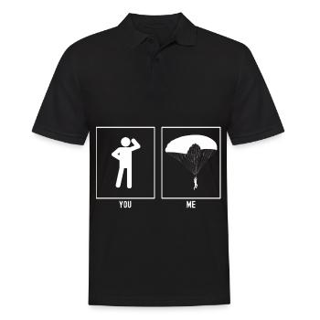 Vous - Moi - Parapente Droit - Polo Homme - noir - Devant - Kai (181cm)