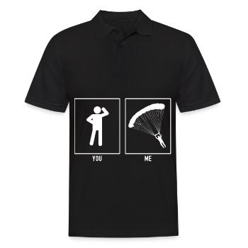 Vous - Moi - Parapente Penché Vecteur Gauche - Polo Homme - noir - Devant - Kai (181cm)