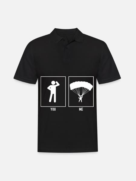 Vous - Moi - Illustration de parapente - Polo Homme - noir