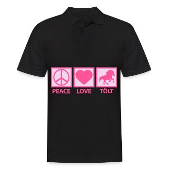 Cheval Islandais Tölt Peace Love Mama Rose - Polo Homme - noir - Devant - Kai (181cm)