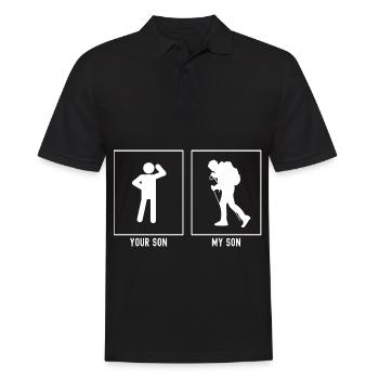Your Son - My Son - Hike Links - Men's Polo Shirt - black - Front - Kai (181cm)