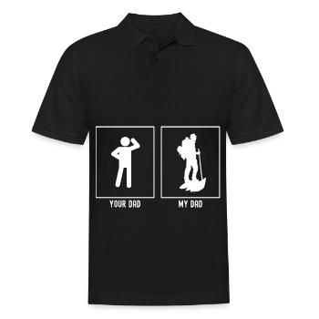 Ton père - Mon père - Dessin de randonnée - Polo Homme - noir - Devant - Kai (181cm)
