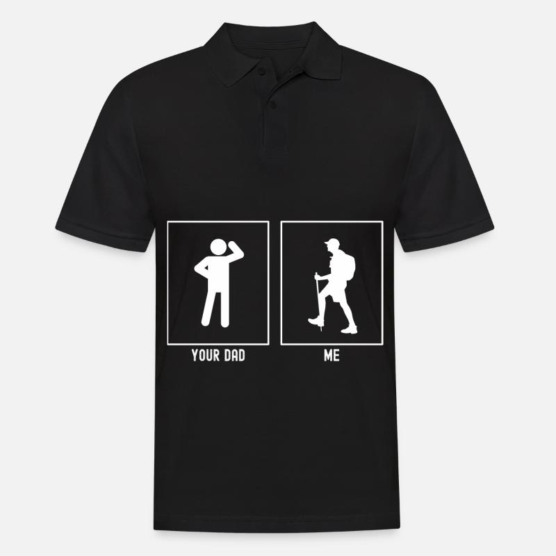 Dein Vater - Ich - Langsames Wandern - Männer Poloshirt - Schwarz
