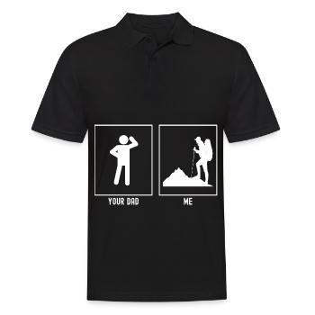 Dein Vater - Ich - Solo Wandern - Männer Poloshirt - Schwarz - Vorne - Kai (181cm)