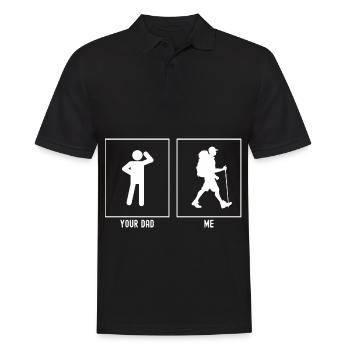Ton père - Moi - Routards et randonnée - Polo Homme - noir - Devant - Kai (181cm)