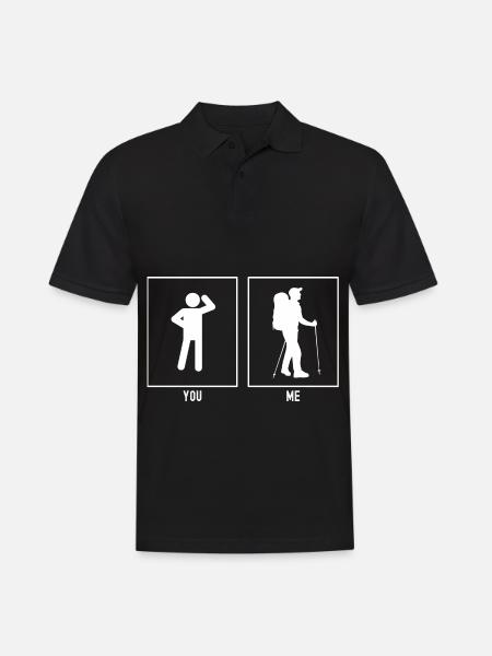Du - Ich - Wanderer Hobby - Men's Polo Shirt - black