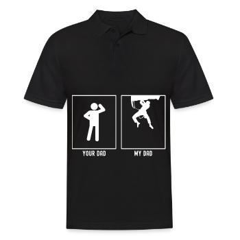 Dein Vater - Mein Vater - Klettern Extrem - Männer Poloshirt - Schwarz - Vorne - Kai (181cm)