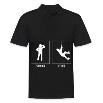 Dein Vater - Mein Vater - Wandklettern Vektor - Männer Poloshirt - Schwarz - Vorne - Kai (181cm)