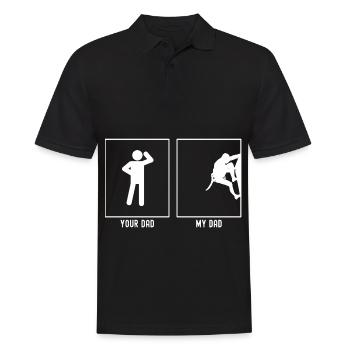 Dein Vater - Mein Vater - Klettern Schwierig - Männer Poloshirt - Schwarz - Vorne - Kai (181cm)