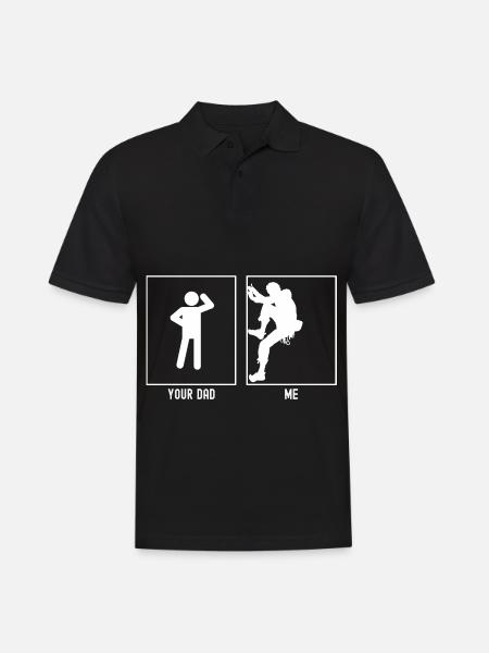 Ton père - Moi - Alpinisme - Polo Homme - noir
