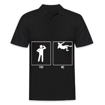 You - Me - Climbing Top Dangerous - Men's Polo Shirt - black - Front - Kai (181cm)
