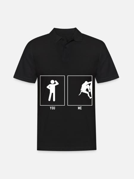 Vous - Moi - Grimper à droite - Polo Homme - noir