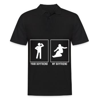 Your friend - My friend - Fun skiing - Men's Polo Shirt - black - Front - Kai (181cm)