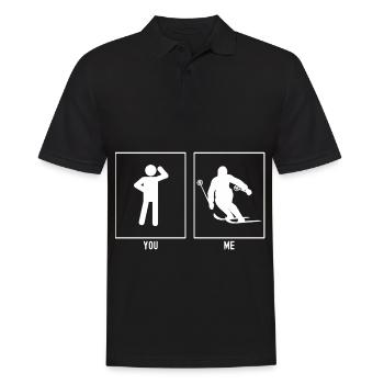 Vous - Moi - Professionnel du ski - Polo Homme - noir - Devant - Kai (181cm)