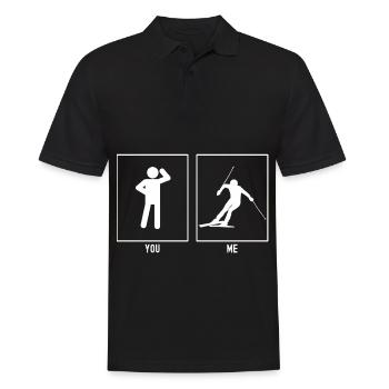 Toi - Moi - Skieur - Polo Homme - noir - Devant - Kai (181cm)