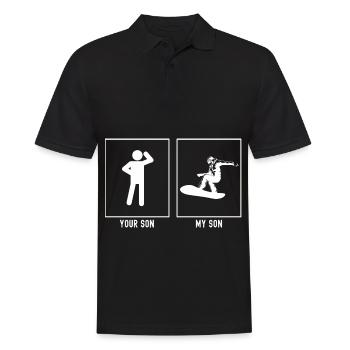 Your Son - My Son - Snowboarding Vector - Men's Polo Shirt - black - Front - Kai (181cm)