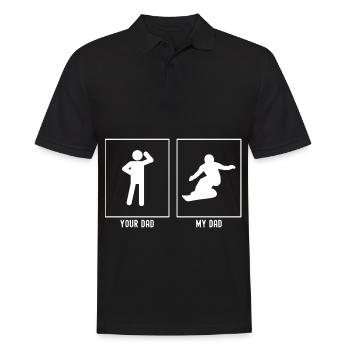 Your Father - My Father - Amateur Snowboarding - Men's Polo Shirt - black - Front - Kai (181cm)