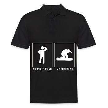 Your Friend - My Friend - Snowboarding Board - Men's Polo Shirt - black - Front - Kai (181cm)