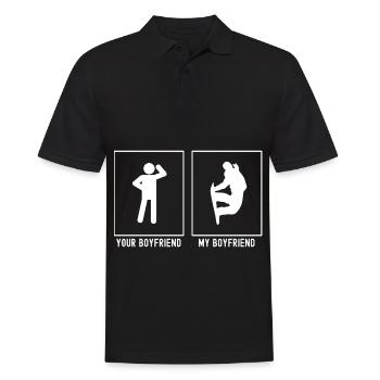 Votre ami - Mon ami - Trick de snowboard - Polo Homme - noir - Devant - Kai (181cm)