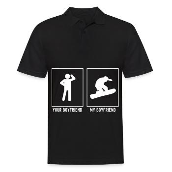 Dein Freund - Mein Freund - Epic Snowboarding - Männer Poloshirt - Schwarz - Vorne - Kai (181cm)