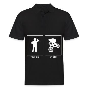 Ton père - Mon père - Terrain de VTT - Polo Homme - noir - Devant - Kai (181cm)