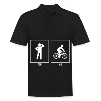 You - Me - Cycling Tour - Men's Polo Shirt - black - Front - Kai (181cm)