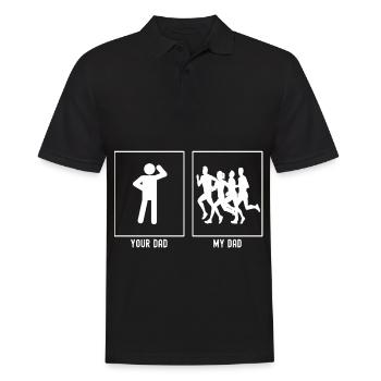 Ton père - Mon père - Course de groupe - Polo Homme - noir - Devant - Kai (181cm)
