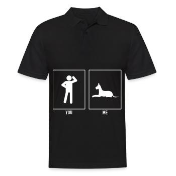 Your father - me - Great Dane dog - Men's Polo Shirt - black - Front - Kai (181cm)
