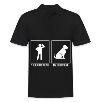 Dein Freund - Mein Freund - Hundesitting - Männer Poloshirt - Schwarz - Vorne - Kai (181cm)