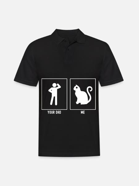 Your Father - Me - Big Cat - Men's Polo Shirt - black