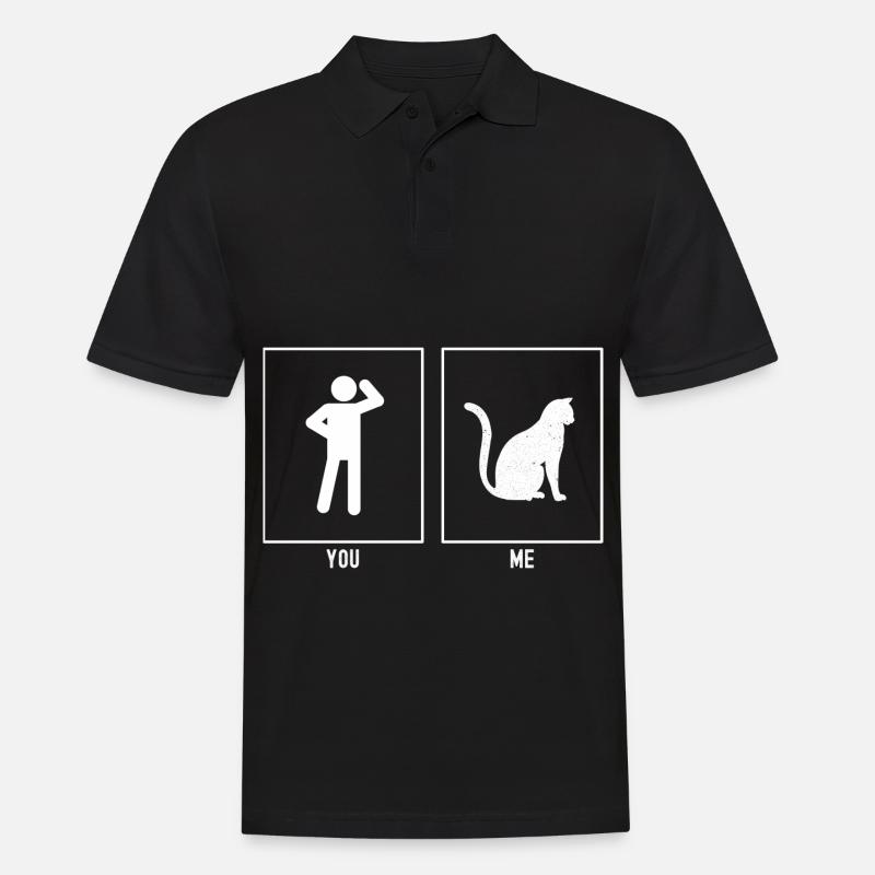 Du - Ich - Schöne Katze - Männer Poloshirt - Schwarz