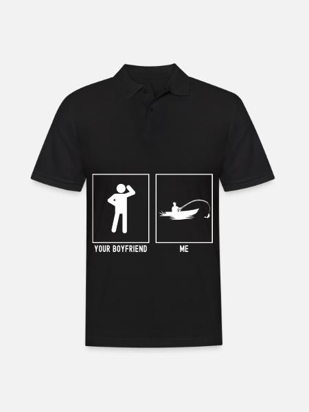Your friend - Me - Fishing - Men's Polo Shirt - black