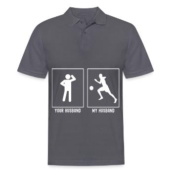 Ihr Ehemann - Mein Ehemann - Fußballprofi - Männer Poloshirt - Anthrazit - Vorne - Nico (186cm)