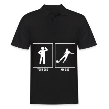 Your Father - My Father - Soccer Kick - Men's Polo Shirt - black - Front - Kai (181cm)