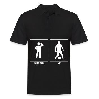 Your Father - Me - Soccer Player - Men's Polo Shirt - black - Front - Kai (181cm)