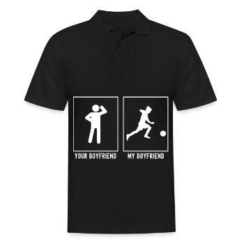 Dein Freund - Mein Freund - Fußballkind - Männer Poloshirt - Schwarz - Vorne - Kai (181cm)