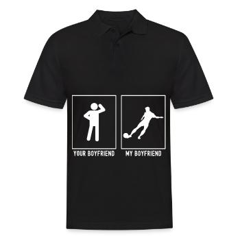 Your Friend - My Friend - Awesome Soccer Kick - Men's Polo Shirt - black - Front - Kai (181cm)