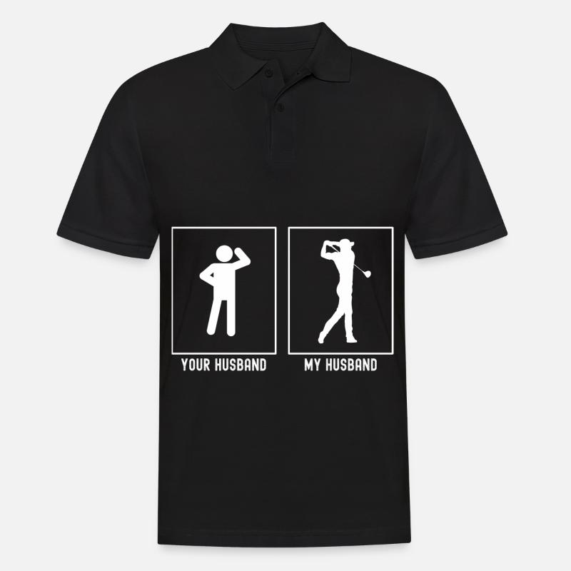 Ihr Ehemann - Mein Ehemann - Golfspieler - Männer Poloshirt - Schwarz