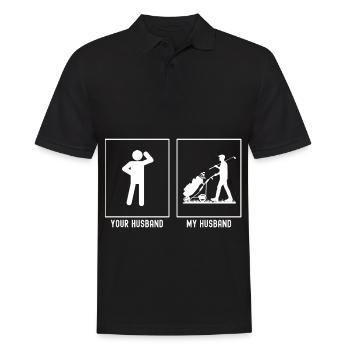 Ihr Ehemann - Mein Ehemann - Golftasche - Männer Poloshirt - Schwarz - Vorne - Kai (181cm)