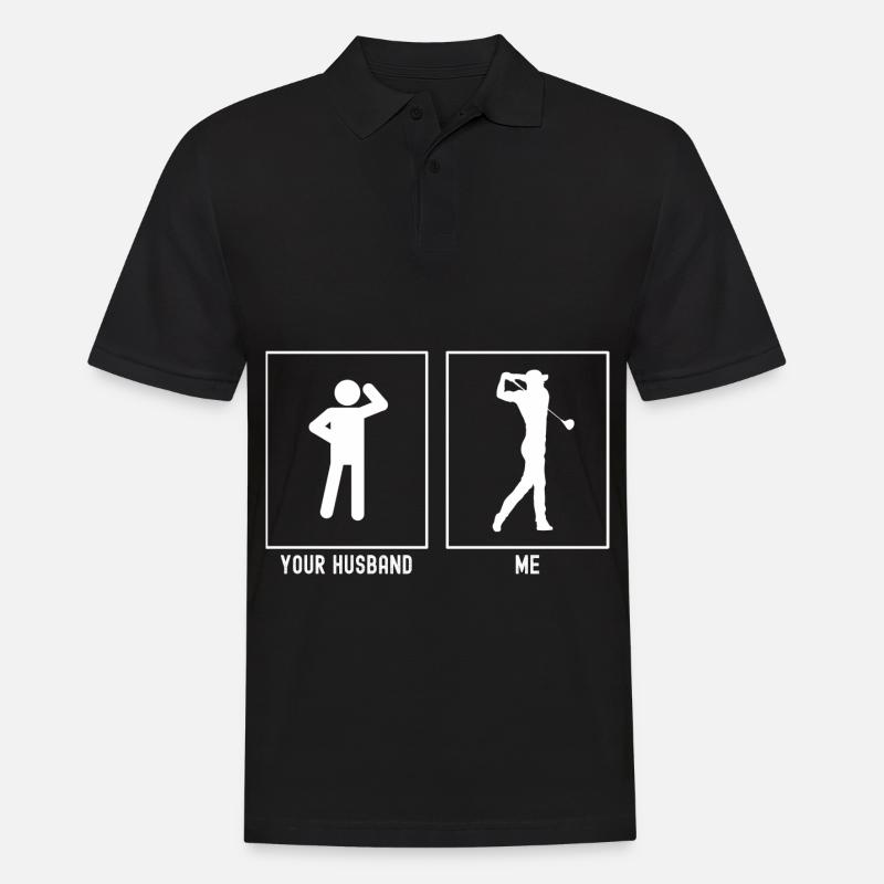 Ihr Ehemann - Ich - Golfschwung - Männer Poloshirt - Schwarz