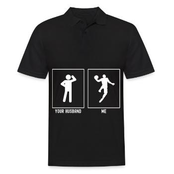 Dein Ehemann - Ich - Basketballspieler Epic Dunk - Männer Poloshirt - Schwarz - Vorne - Kai (181cm)